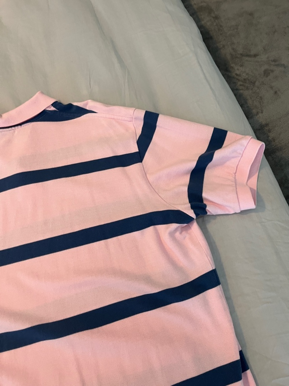 Polo by Ralph Lauren Pink with Navy Wide-Stripe Polo - Picture 3 of 8